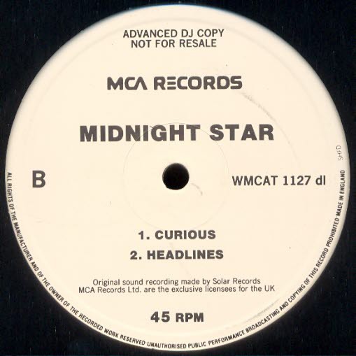 Midnight Star - Freak A Zoid (Extended Mix) / Curious (Extended Mix) / Wet my whistle / Headlines (12inch Mix) 12" Vinyl Promo