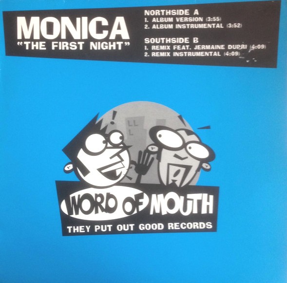 Monica - The first night (Album Version / Album Instrumental / Jermaine Dupri Remix / Jermaine Dupri Instrumental) Vinyl Promo