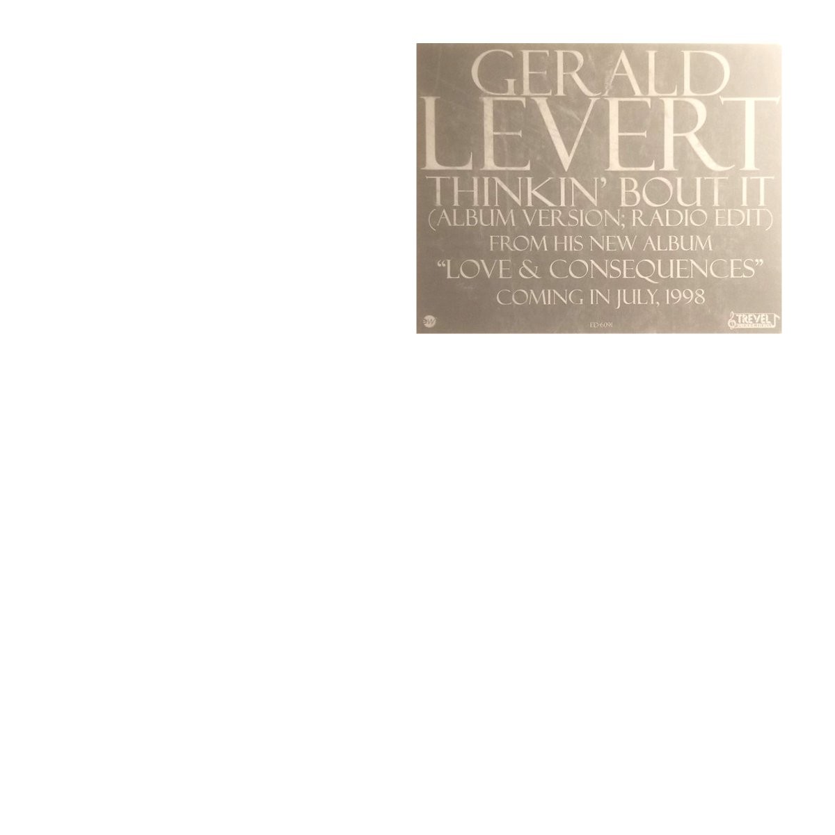 Gerald Levert - Thinkin bout it (LP Version / Radio Edit) 12" Vinyl Record Promo