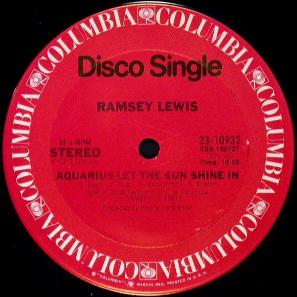 Ramsey Lewis - Aquarius Let the sun shine in (Long Version) / Just cant give you up (12" Vinyl Record)