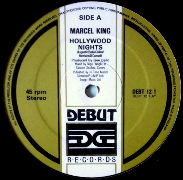 Marcel King - Hollywood Nights (Vocal / Instrumental) 12" Vinyl Record