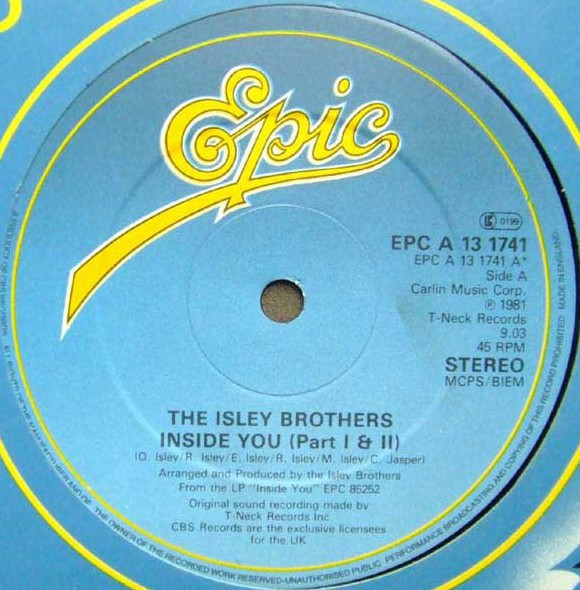 Isley Brothers - Inside you (Part 1 / Part 2) / Love zone (12" Vinyl Record)