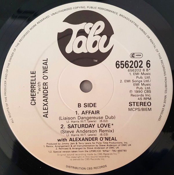 Cherrelle - Saturday Love (Steve Anderson Remix) / Affair (Steve Anderson Storm mix / Liaison Dangereuse Dub)