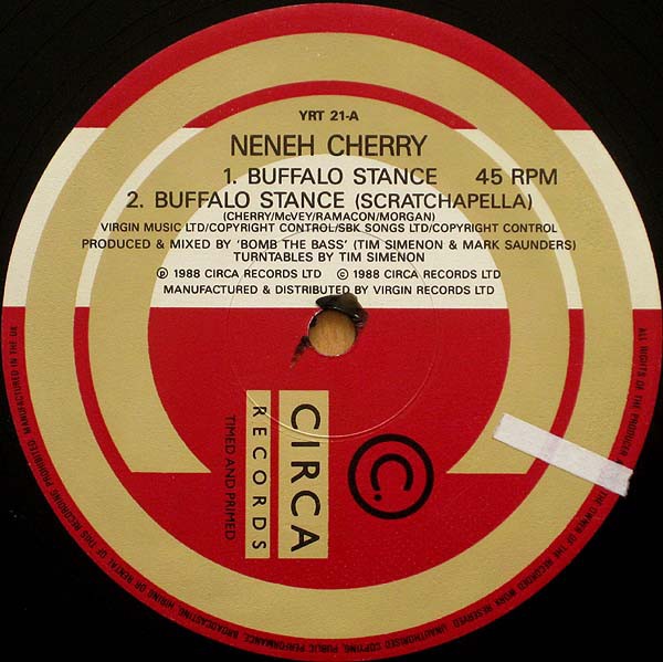 Nenah Cherry - Buffalo stance (Extended Version / Instrumental / Scratchappella / Electro Ski mix) 12" Vinyl Record