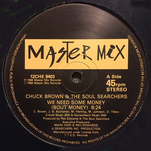 Chuck Brown & The Soul Searchers - We Need Some Money (Extended Version / Radio 1 / Radio 2) 12" Vinyl