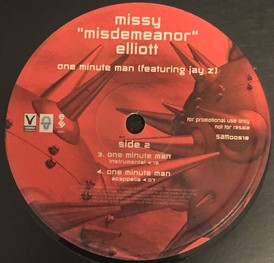 Missy Misdemeanor Elliott - One minute man (LP Version / Radio Edit / Instrumental / Acappella) Vinyl Promo