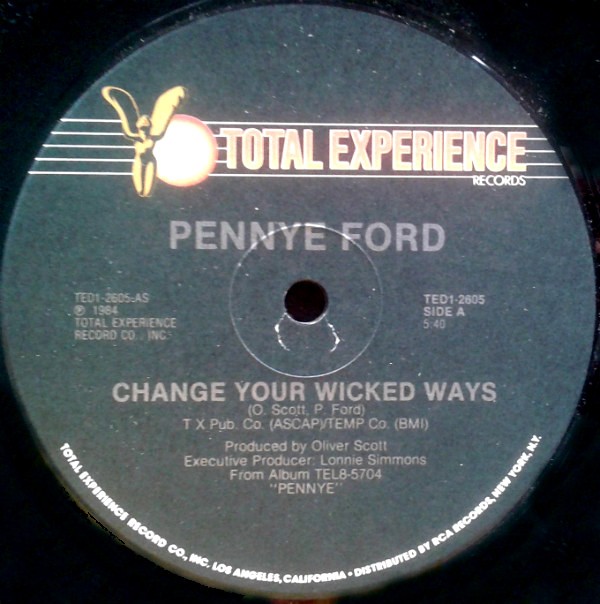 Pennye Ford - Change your wicked ways (Extended Version / Short Version) 12" Vinyl Record