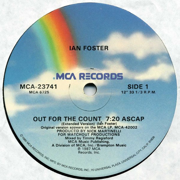 Ian Foster - Out for the count (Extended Version / Radio Edit / Dub Version) 12" Vinyl Record