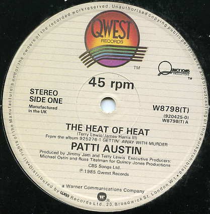 Patti Austin - The heat of heat / Hot in the flames of love / All behind us now (12" Vinyl Record)