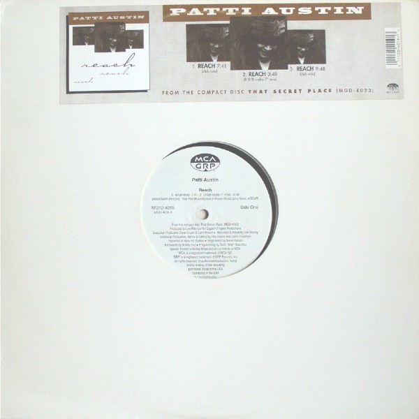 Patti Austin - Reach (Club mix / Dub mix / Radio Edit) 12" Vinyl Record