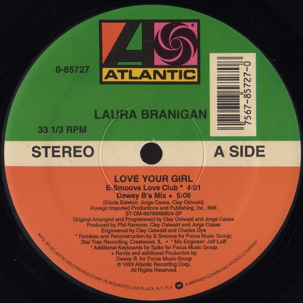 Laura Branigan - Love Your Girl (E Smoove Love Club mix / E Smoove Extended mix /  Ed Crosby Club mix / Dewey B mix)