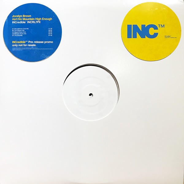 Jocelyn Brown - Aint no mountain high enough (5 David Morales Remixes) 12" Vinyl Double Promo