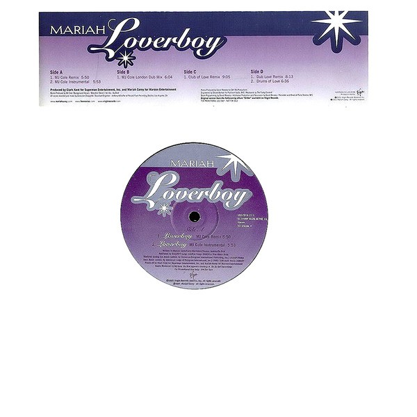 Mariah Carey - Loverboy (3 David Morales mixes / 3 MJ Cole mixes) 12" Vinyl Double Promo