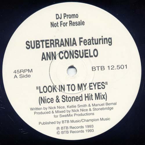 Subterrania feat Ann Consuelo - Look into my eyes (5 Stonebridge Mixes / Komix Mix) 12" Vinyl Doublepack
