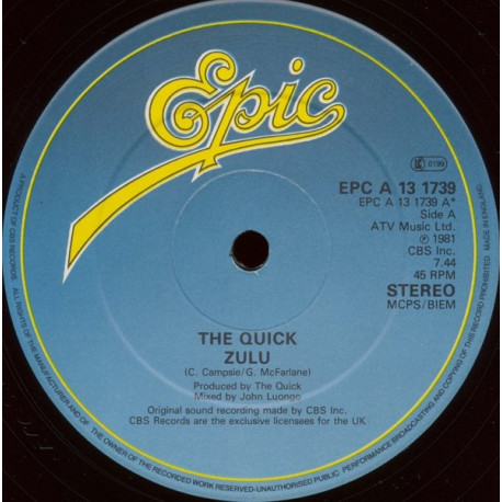 Quick - Zulu (Long Version) / Eat your words