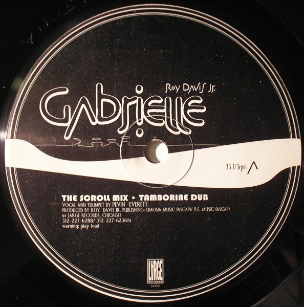 Roy Davis Jnr - Gabrielle (The Scroll mix / Tamborine Dub / Words To Give By / Live Garage mix) 12" Vinyl