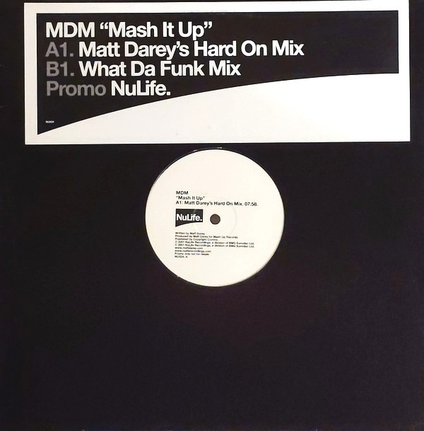 MDM - Mash it up (Matt Darey's Hard On mix / What Da Funk mix) 12" Vinyl Promo