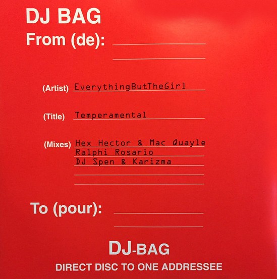 Everything But The Girl - Temperamental (Hex Hector & Mac Quayle / Ralphi Rosario / DJ Spen & Karizma Mixes) 12" Double Promo