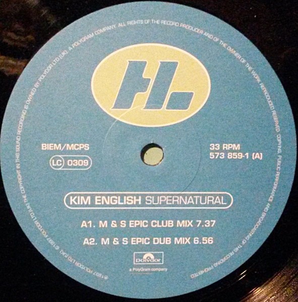 Kim English - Supernatural (M&S Epic Club mix / M&S Epic Dub mix / Climax Inc Dub / Mousse Ts Raw Dub) 12" Vinyl