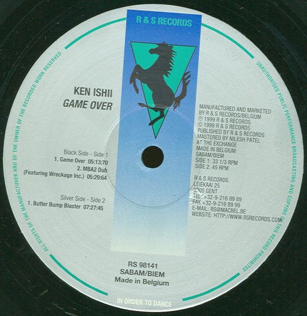 Ken Ishii - Game Over / MBA2 Dub / Butter Bump Blaster (12" Vinyl Record)