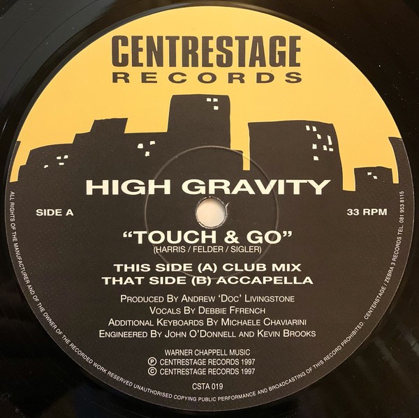 High Gravity - Touch & go (Club mix / Acappella)  Ecstasy Passion & Pain cover