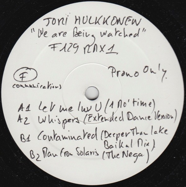 Jori Hulkkonen - Let me love u (One mo time) / Whispers (Extended) / Contaminated (Deeper Than Lake Baikal mix) Promo