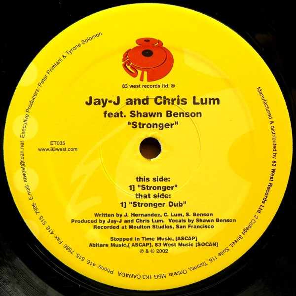 Jay J and Chris Lum featuring Shawn Benson - Stronger (Vocal mix / Dub)