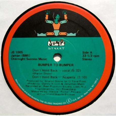 Bumper To Bumper - Dont hold back (Vocal mix / Radio mix / Acappella / Instrumental)