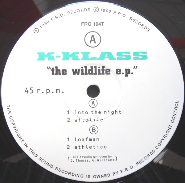 K Klass - Wildlife EP featuring Into The Night / Wildlife / Loafman / Athletico (Vinyl 12")