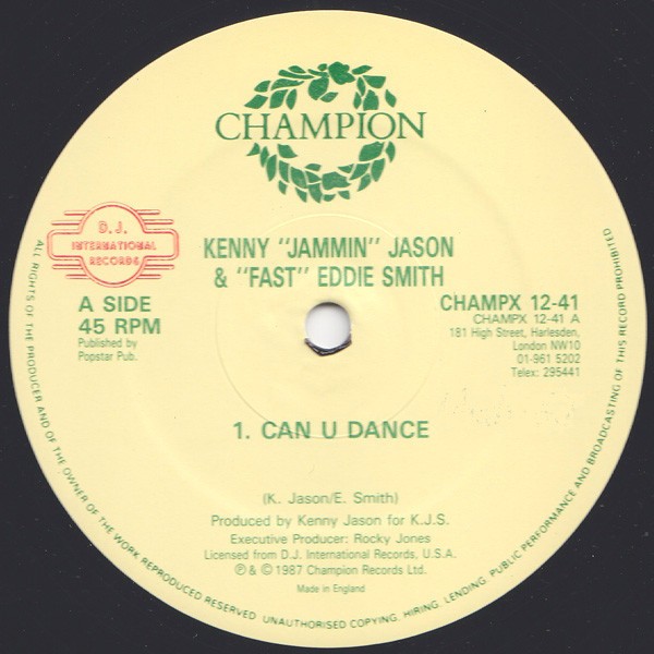 Kenny Jammin Jason & Fast Eddie - Can u dance (Vinyl 12") Remix / Bonus Jack / Can U Jack