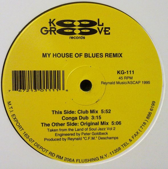 Kool Groove - My house of blues (Original Mix  / Dub / Club mix) Vinyl 12"