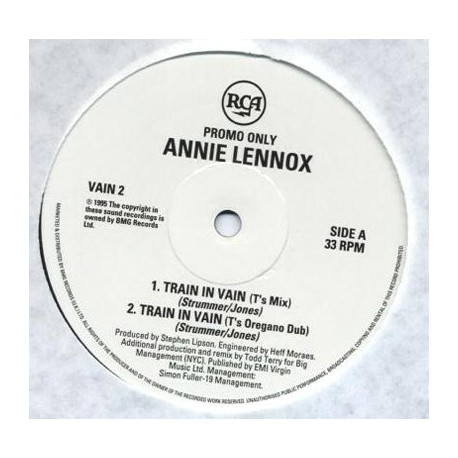 Annie Lennox - No more I love you's (4 Junior Vasquez mixes) / Train in vain (2 Todd Terry mixes / 2 Danny D mixes) Double Promo