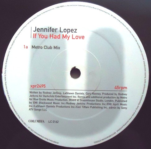 Jennifer Lopez - If you had my love (Metro Club Mix / Metro Dub) Vinyl Promo