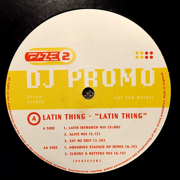 Latin Thing - Latin thing (5 Mixes) Vinyl Promo