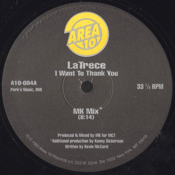 LaTrece - I want to thank you (MK mix / MK Dub / MK Downtown mix) Vinyl 12"