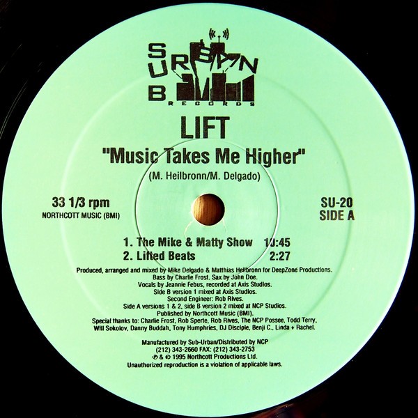 Lift - Music takes me higher (4 Mixes) Vinyl 12" Record