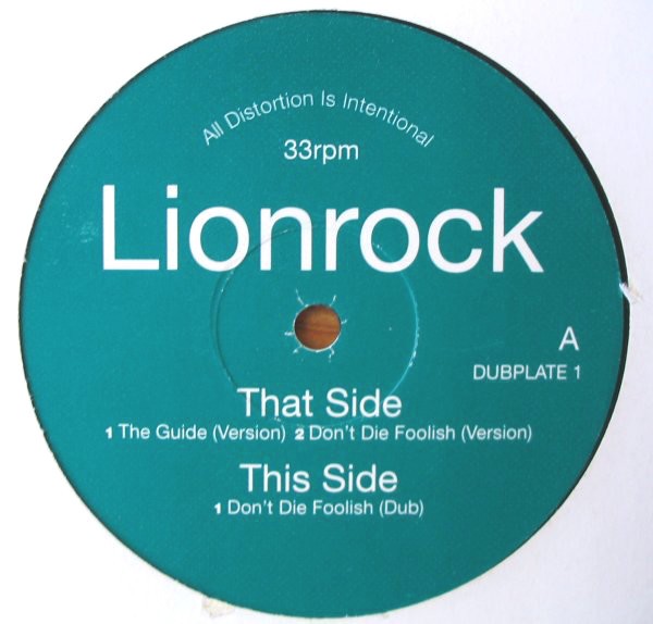 Lionrock - The guide (Version) / Don't die foolish (Dub / Version) 12" Vinyl Promo