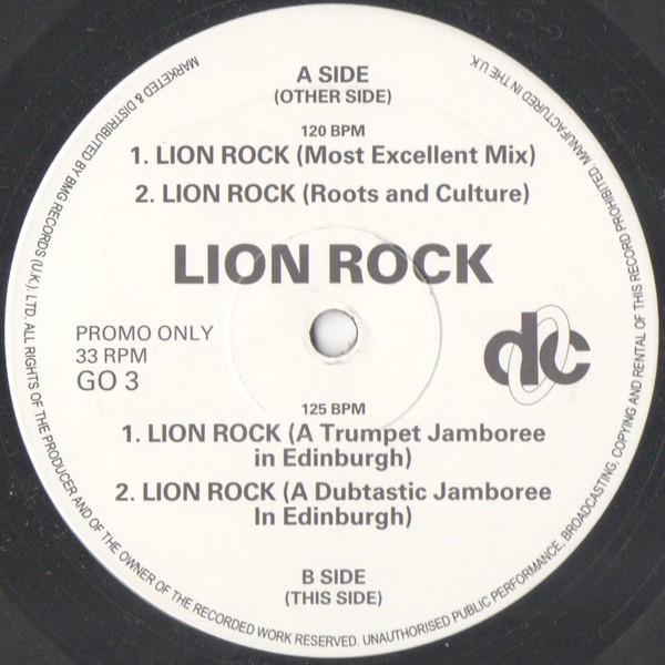 Lionrock - Lionrock (Most Excellent Mix / Roots & Culture / Trumpet Jamboree In Edinburgh / Dubtastic) Vinyl Promo