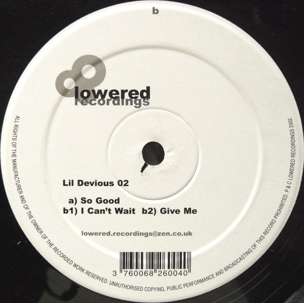 Lil Devious - So good / I can't wait / Give me (12" Vinyl Record)