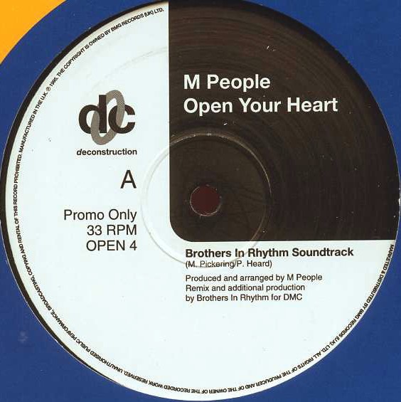 M People - Open your heart (Brothers In Rhythm Remix / Luv Dup Dub / Armands Indian Beat Down mix) Promo