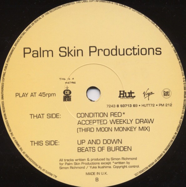 Palm Skin Productions - Condition red / Accepted weekly draw/ Up and down/ Beats of Burden (12" Vinyl Record)
