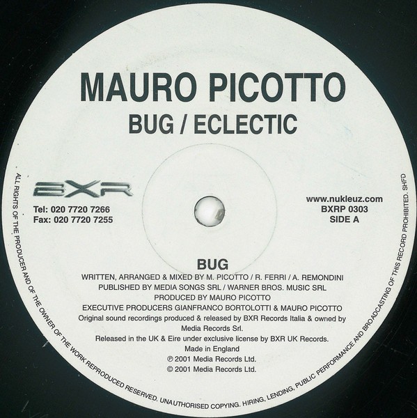 Mauro Picotto - Bug / Eclectic (12" Vinyl Record)