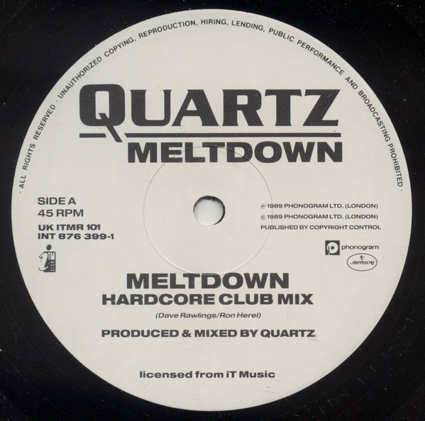 Quartz - Meltdown (Original mix / Hardcore Club mix) / R u ready (Vinyl 12")