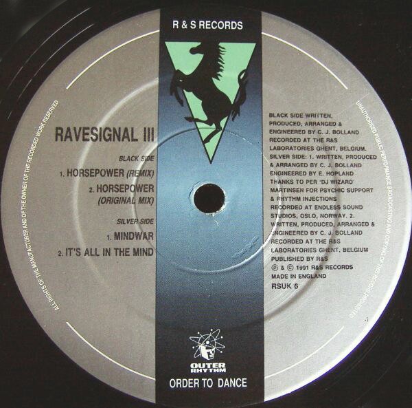 Ravesignal III - Horsepower (Original mix / Remix) / Mind war / It's all in the mind (Vinyl)