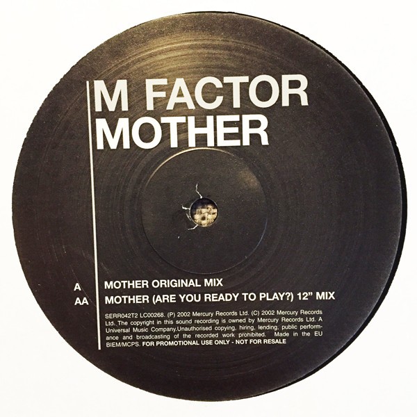 M Factor - Mother (Original mix / Are you ready to play 12inch mix) Vinyl Promo