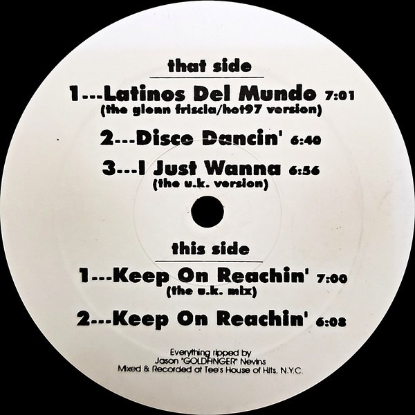 Jason Nevins - Tart n tangy EP Keep On Reachin (2 Mixes) / Disco Dancin / Latinos Del Mundo / I Just Wanna (Vinyl)