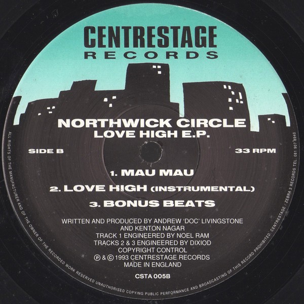 Northwick Circle - Love high (Main / Inst / Beats) / Northwick 101 / Mau Mau (Vinyl 12")