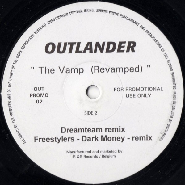 Outlander - Vamp (Wildcat Remix / Dreamteam Remix / Freestylers Remix) Vinyl Promo