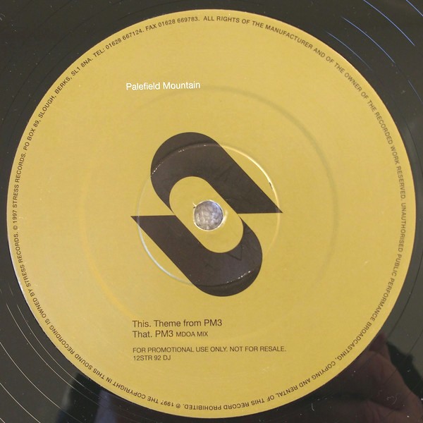 Palefield Mountain - Theme from PM3 / PM3 (MDOA Mix) Vinyl Promo
