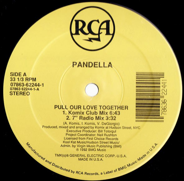Pandella - Pull our love together (Komix Club mix / Radio mix / 111 East Club mix / Tribeca Dub / Deep Dub) Vinyl